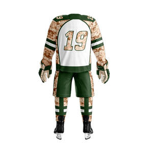 Uniforme de hockey para hombres de fabricante profesional 100% poliéster transpirable campo Jersey Color sólido personalizable OEM uniforme conjunto - Product Image 3