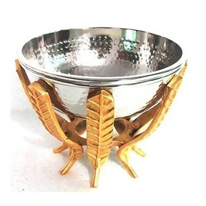 Bols en métal élégants avec branches sur une extrémité, ustensiles de cuisine de pendaison de crémaillère, plat en métal Durable - Product Image 4