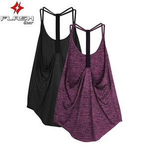Workout Tank Tops Women Athletic Yoga Tops <b>T</b> <b>Back</b> Running Tank Top Breathable Activewear Exercise Fitness Gym Training - Product Image 1