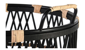 ตะกร้าหวายสานด้วยมือสไตล์วินเทจพร้อมฝาปิดตะกร้าหวายสไตล์โบฮีเมียนสำหรับบ้าน - Product Image 4