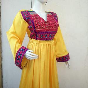 2023 Festival afgano Kuchi vestido para mujer bordado a mano tradicional Pashtun cultura vestido con decoración de lentejuelas de encaje - Product Image 5