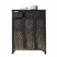 Armoire de rangement à roulettes extensible et pliable en bois de manguier massif, couleur personnalisée, moderne, résistante à l'eau, écologique, multi-usages