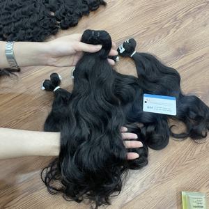 Extensión de cabello humano vietnamita natural liso puede teñir cualquier máquina de colores cabello de trama doble grande en stock - Product Image 5