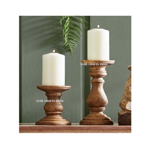 Decoración moderna para el hogar, hermoso trabajo recortado, soporte votivo de madera de calidad superior, Vintage diseño clásico, soporte de vela ecológico - Product Image 2