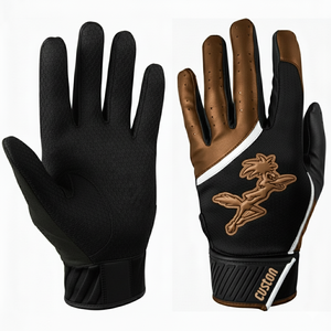 Gants de baseball en cuir de vachette haut de gamme, couleurs personnalisées, prix de gros, densité stratifiée, fermeture serrée, gants de frappe pour le softball - Product Image 4