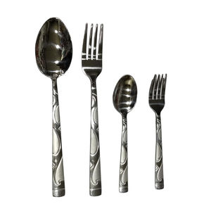 Juego de Cubiertos de acero inoxidable al por mayor de fabricante indio de gran calidad, cubiertos plateados con mango de resina, juego de cubiertos - Product Image 6