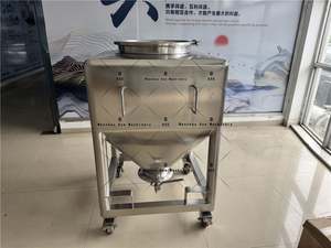 حاوية IBC من الفولاذ المقاوم للصدأ مخصصة بسعة 370 لتر و500 لتر و1000 لتر، مصنوعة من الفولاذ المقاوم للصدأ 304 و316L لتخزين ونقل المساحيق - Product Image 4