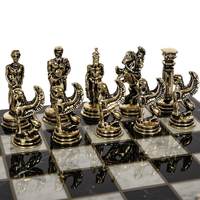 Jeu d'échecs en laiton en métal de qualité supérieure avec 100% pièces en laiton jeu d'échecs en laiton avec boîte d'emballage article cadeau décoratif 2025