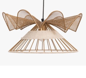 Lámpara colgante personalizada de madera y metal para decoración del hogar - Product Image 3