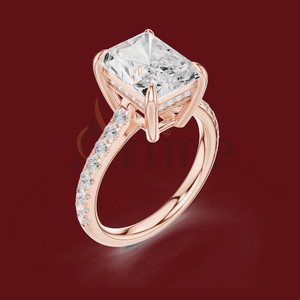 Anillo solitario COSIMA 10K corte cojín en oro - Product Image 1