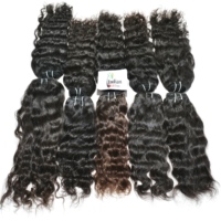 Extensions de cheveux naturels indiens ondulés Remy, double trame, bruts, vierges, fournisseur indien, prix de gros
