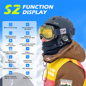 Ejeas S2 2024 trượt tuyết <span class=keywords><strong>BT</strong></span> <span class=keywords><strong>Interphone</strong></span> Mũ bảo hiểm intercom Tai nghe <span class=keywords><strong>Bluetooth</strong></span> 4 người kết nối Walkie Talkie cho Tuyết trượt tuyết - Product Image 4