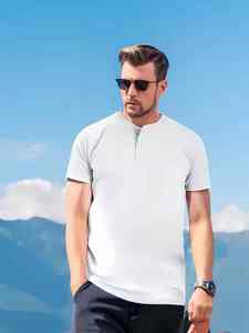 Camiseta personalizada para hombre, camiseta de manga corta de estilo informal con estampado de transferencia por sublimación, camiseta de 200 gramos - Product Image 2