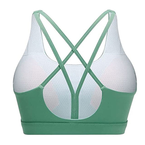 Sujetador deportivo de alto soporte sin costuras para mujer Logotipo personalizado Transpirable Correr al aire libre Fitness Top Color sólido con precio barato - Product Image 2