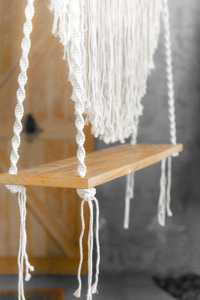 Tissé à la main organique macramé feuille tenture murale Style Boho parfait pour salon et chambre macramé décoration murale - Product Image 6