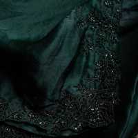 Saree en georgette de travail à broderie lourde avec une couleur attrayante et un chemisier pour dames