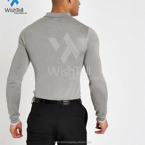 Logo brodé personnalisé 100% coton Polyester couleur unie de haute qualité pour polo hommes Golf affaires uniforme personnalisé imprimé - Product Image 5