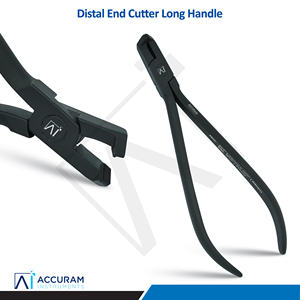 Pince à fil orthodontique à tête mini noire, coupe-distal lourd, manche long de sécurité, en acier inoxydable, instrument de clinique dentaire - Product Image 3