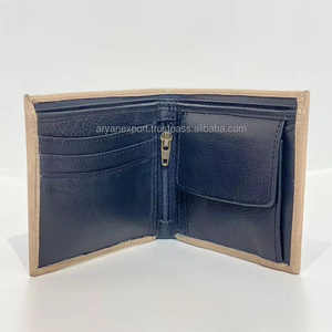 Nueva Cartera de Cuero Hecha a Mano por Diseñador, Cartera Larga con Cremallera para Hombre, Cartera de Piel de Vaca con Pelaje, Color Marrón de Moda, Tarjetero, Regalo para Él - Product Image 4