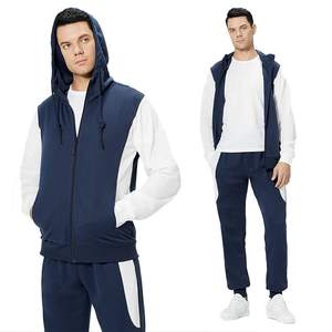 Conjuntos Deportivos Ligeros 100% Algodón, Trajes Deportivos Unisex, Conjuntos Deportivos Personalizados, Tela para Exteriores, Conjunto de 2 Piezas, Sudadera con Capucha y Pantalones Deportivos para Hombre - Product Image 3