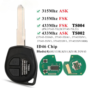 433MHz 315Mhz ASK/FSK ID46 Chip llave remota de coche para Suzuki Swift SX4 ALTO Vitara Grand Ignis JIMNY Splash Fob - Product Image 2