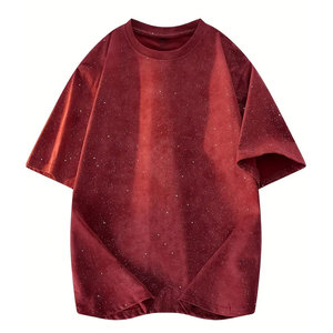 T-shirts Homme Grande Taille Qualité Professionnelle 100% Coton Tricoté Anti-humidité Séchage Rapide Respirant Écologique Uni Manches Courtes - Product Image 1