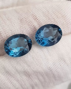 Haute qualité londres bleu topaze pierre précieuse Quartz naturel personnalisable taille forme lâche perle coupe bleu topaze pierre en gros - Product Image 4