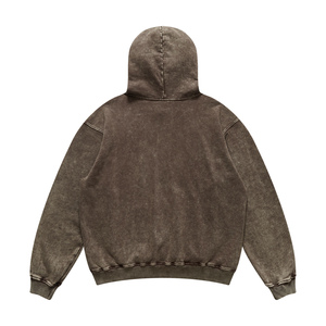 Pull à capuche en molleton de coton surdimensionné 100% unisexe Streetwear lourd broderie de poche kangourou à séchage rapide vêtements d'hiver - Product Image 2