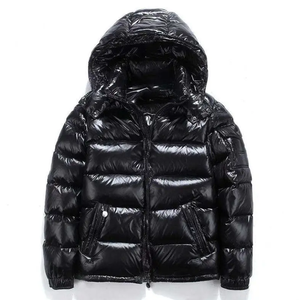 Men's <b>Silver</b> Metallic Eco-Friendly Breathable Canvas Varsity Quilted <b>Puffer</b> <b>Jacket</b> Winter Warm Zipper Coat - Product Image 4