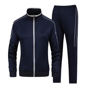 Survêtement athlétique respirant 2 pièces pour femme Survêtements d'entraînement à fermeture éclair intégrale 100% coton du Pakistan - Product Image 2