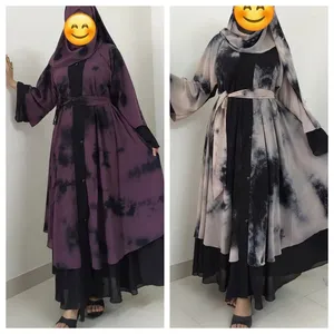 Women Clothing Abaya Muslim Occassion Wear Long Sleeves Maxi Islamic Skirt Tunics Hijab Indonesia Abaya Every Occasion Wear