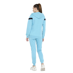 Survêtement à fermeture éclair pour femmes avec poches latérales poignets élastiques tissu respirant veste à fermeture éclair pantalon fuselé pour l'entraînement et l'usure - Product Image 5