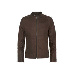 Veste en cuir pour homme, vêtement d'extérieur décontracté de luxe, avec un design minimaliste et une coupe moderne sophistiquée - Product Image 3