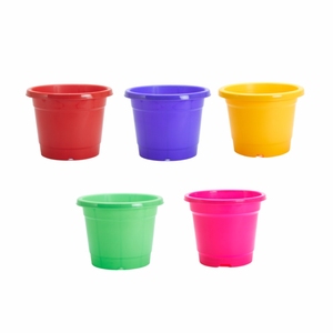 Pots de fleurs en plastique basiques de haute qualité, 10 pouces, durables, légers, écologiques, pour le jardinage à domicile, le balcon, l'extérieur - Product Image 3
