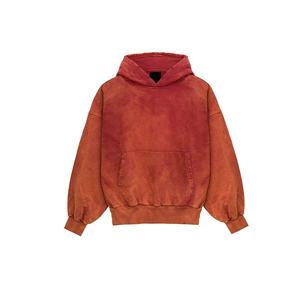 เสื้อฮู้ดดี้แห้งเร็ว ระบายอากาศดี ล้างสีแบบแอซิดวอช พิมพ์ลายพัฟที่โลโก้ด้านหน้า คุณภาพสูง สำหรับผู้ชาย ฤดูใบไม้ร่วง ผ้าฝ้ายผสม ปี 2026 - Product Image 3