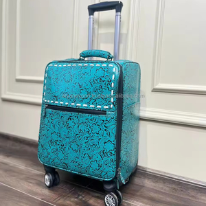 Nueva llegada Bolsas de equipaje Multiusos Bolsas de carrito hechas a mano Tallado de cuero Unisex Tamaño grande Multiusos Cabello en ocultar maletas - Product Image 3