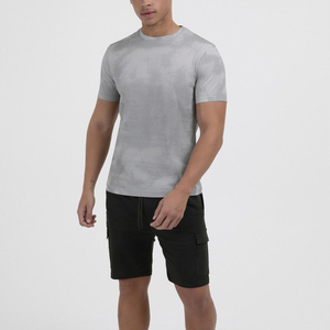 Camiseta de Manga Corta para Hombre, Corte Ajustado, Lisa, Estilo Urbano, Transpirable, 100% Algodón, Estampado Personalizado - Product Image 1
