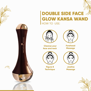 Varita Kansa Premium Medieval Edge 2 en 1, Herramienta Manual de Masaje Facial para Desintoxicar la Piel y Restaurar una Apariencia Juvenil, Original - Product Image 3