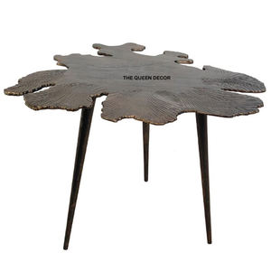 Mesa de Centro de Estilo Nórdico Minimalista, Creativa, de Aluminio, Redonda, Plateada, con Textura Martillada, para Decoración del Hogar - Product Image 4