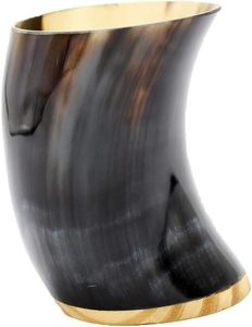 Viking Horn Vodka Shot Glass Buffalo Horn Tequila Shots Glasses 60ml Ox Horn Shots pour Vodka Beer Whisky par HF CRAFTS - Product Image 4