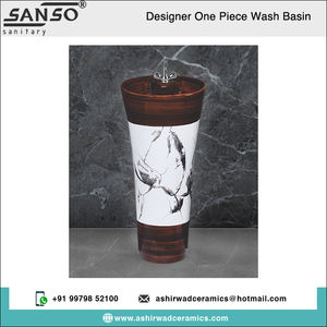 เซรามิกสุขภัณฑ์ชั้นนำหรูหรา1ชิ้นดีไซน์เนอร์อ่างล้างทรงวงรีห้องน้ำรับประกัน5ปี - Product Image 2