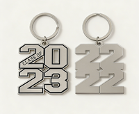 Llavero de Zinc Personalizado con Año de Graduación, Recuerdo Moderno y Conmemorativo para Estudiantes
