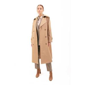 Abrigo de Gabardina Clásico Camel para Otoño - Product Image 5