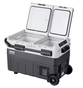 Industrial-Grade 12/24VDC <b>AC</b> 100-240V 52Qt Dual-Zone Rechargeable <b>Portable</b> Car Refrigerator Ice Maker Freezer for Camping Travel - Product Image 2