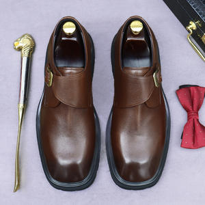 Zapatos Formales de Negocios para Hombre, Diseño Moderno, de Cuero Genuino, Cómodos, Mocasines Planos, Aumentan la Estatura, Impermeables - Product Image 1