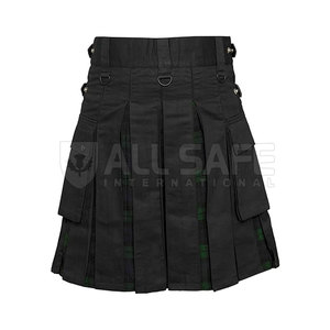 Kilt de tartán híbrido hecho en Pakistán de último estilo para hombre, Kilt de tartán híbrido de moda escocesa al por mayor - Product Image 5