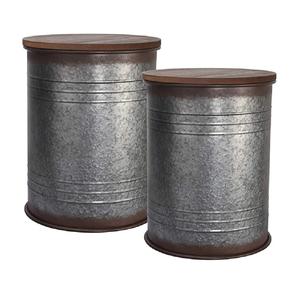 ภาชนะเก็บโลหะชุบสังกะสีมีสไตล์พร้อมกระเป๋าสไตล์การออกแบบที่ทนทานสำหรับบ้านห้องครัวและใช้งานกลางแจ้งจากอินเดีย - Product Image 2