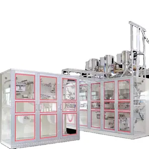중국 공급 업체 생분해 성 여성 날개 위생 냅킨 패드 생산 접착제 기계