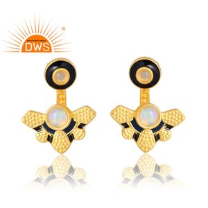 Pendientes de piedras preciosas de ópalo etíope Natural de plata de ley más vendidos, joyería personalizada para mujer, regalo para ella - Product Image 1