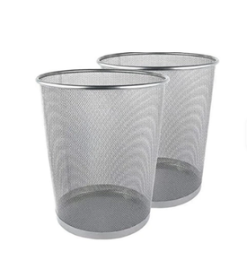 ถังขยะชุบสังกะสีพร้อมลวดตาข่ายเหล็กถังขยะดีไซน์ล่าสุดถังขยะเหล็กโลหะแข็งกลางแจ้งห้องครัวใช้ในครัวเรือน - Product Image 2